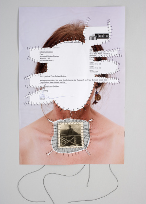 Vorderseite, Annegret Soltau, Fotovernähung 69 aus der Serie »Vatersuche«, 2007 © Annegret Soltau - VG Bild-Kunst, Bonn, 2025